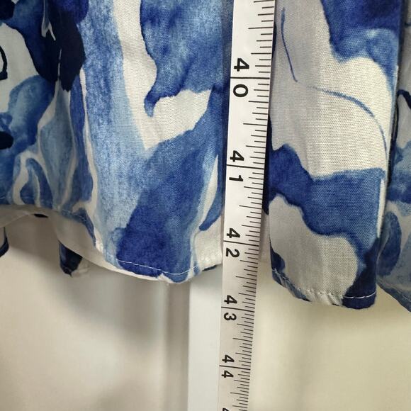 New Jessica Howard Blue White Floral Fit & Flare Dress Women's 16 Feminine - Picture 9 of 11